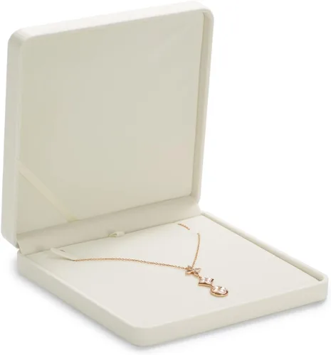 Vista 9 de Oirlv Caja de regalo de collar grande de terciopelo Collar de perlas Caja de joyería blanca