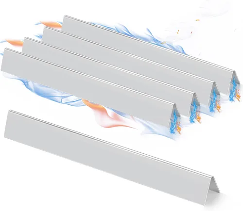 Vista 13 de GasSaf Barras aromatizantes de 17.5 pulgadas para Weber Genesis 300 E310 E20 E330, barras aromatizantes 7620 7621 para parrillas Weber Genesis 300