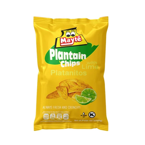Vista 10 de Mayté Chips de plátano – Limón chile, 30 paquetes individuales (3 onzas cada uno) – Sin OMG, sin gluten, aperitivos saludables – Sin conservantes ni