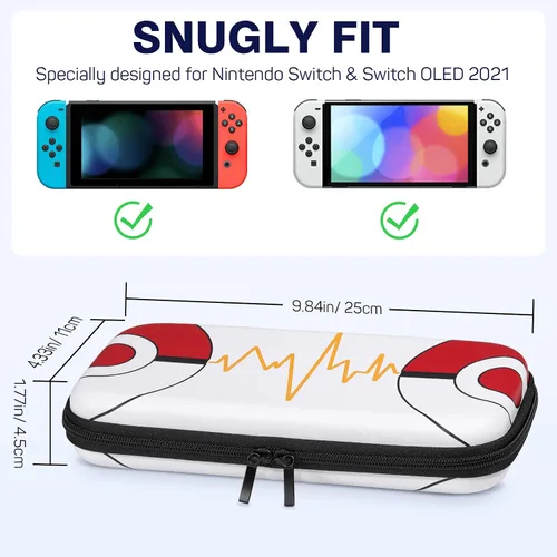 Vista 2 de MoKo Funda de transporte para Nintendo Switch modelo OLED 2021Nintendo Switch, funda de transporte portátil de viaje con 10 ranuras para tarjetas