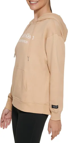 Vista 3 de Calvin Klein Performance Sudadera con capucha básica de forro polar para mujer