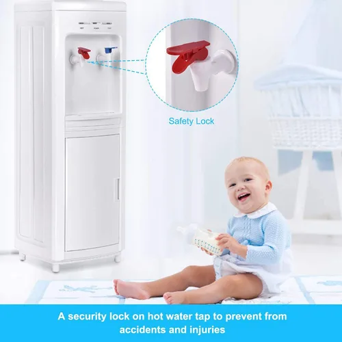 Vista 2 de KOTEK Dispensador de agua para enfriadores de agua, dispensador de enfriador de agua de carga superior caliente y fría con capacidad para botellas