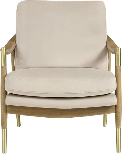 Vista 8 de Modway Langford - Sillón de terciopelo resistente a las manchas, silla de terciopelo moderna de mediados de siglo con marco de madera, silla