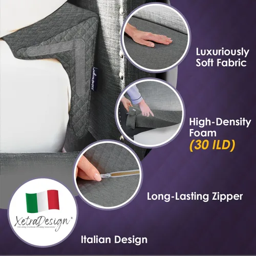 Vista 5 de XetraDesign Juego de almohadas de cuña de cama para espacio de cabecero de hasta 7 pulgadas, relleno de hueco triangular para cama, relleno