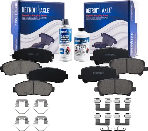 Vista 12 de Detroit Axle - Kit de frenos delanteros para Toyota 2007-2016 Tundra, 2008-2016 Sequoia, Pastillas de freno cerámicos para pinza de freno de disco