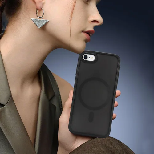 Vista 6 de Funda magnética para iPhone SE 2020/2nd/2022/3rd y iPhone 7/8, protección contra caídas de grado militar, delgada, translúcida mate, a prueba