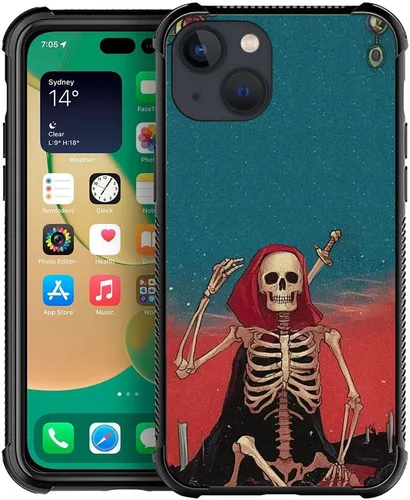 Vista 22 de Compatible con iPhone 13 Mini, diseño de H Art Cat Pattern, H Funda protectora de TPU resistente a arañazos y golpes para iPhone 13 Mini de 5.4