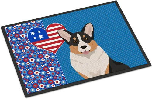 Vista 136 de Caroline's Treasures WDK5119JMAT Airedale Terrier USA - Tapete para interiores o exteriores, 24 x 36 pulgadas, tapete para puerta delantera
