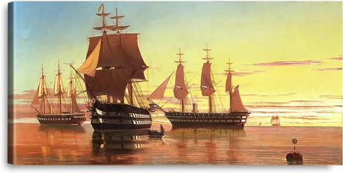 Vista 48 de A&T ARTWORK A Brisk Breeze por Willem van de velde Reproducciones de pintura de velero, impresiones en lienzo giclée para decoración del hogar, 20 x