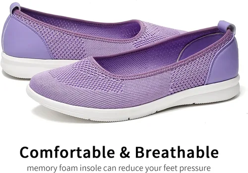 Vista 3 de Viscozzy Loafers for Women Slip on Comfort Casual Shoes