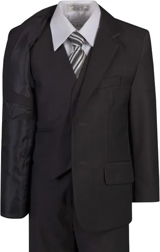 Vista 4 de Lito Boys Husky - Traje clásico de 6 botones con corbata y bolsillo cuadrado
