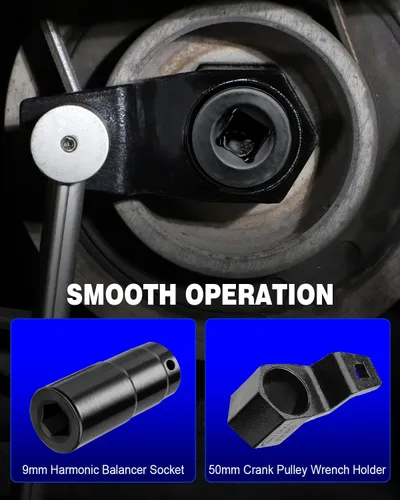 Vista 2 de BETOOLL Juego de llaves de sujeción de llave de manivela de 0.748 in y llave de cigüeñal de 1.969 in compatible con motores Honda y Acura