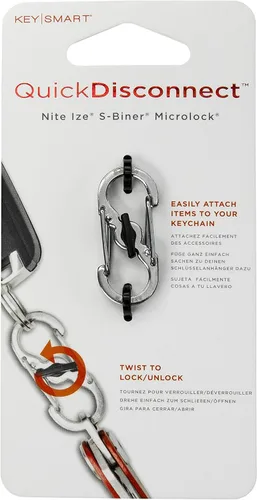 Vista 6 de KeySmart Key Carabiners - Quick Release Dual and Mini Carabiners, Stay Organized w/Carabiner Keychains, Never Lose Your Keys
