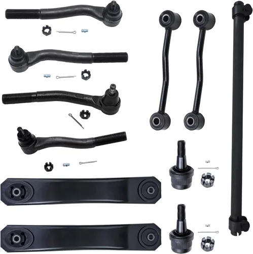 Vista 71 de Detroit Axle - Kit de suspensión delantera de 10 piezas para Jeep 2002-2004