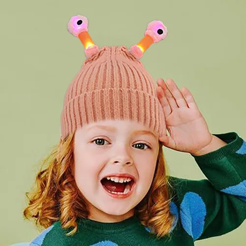 Vista 3 de Gorro de punto con luces LED para adultos y niños