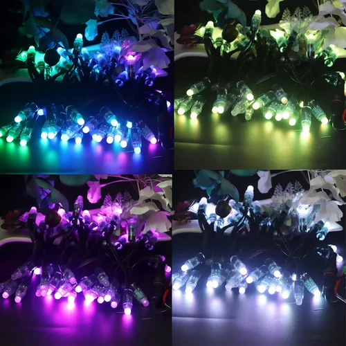 Vista 6 de REXTiN® WS2811 LED Cadena Pixeles Luces digitales direccionables impermeable RGB a todo color 0.472 in DC 5V (DC5V 500pcs)