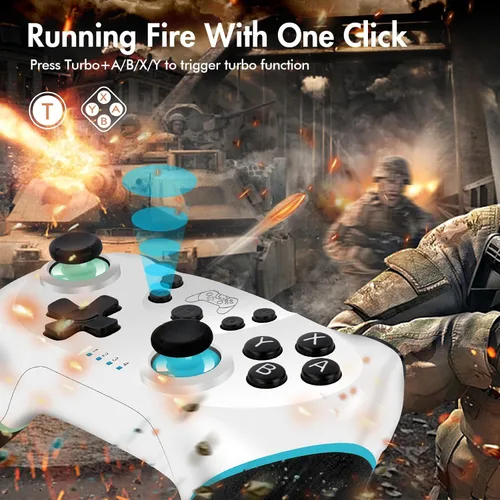 Vista 2 de Zakgbxbig Controller for Switch, Wireless Pro Controller for Switch Lite, Controller for Switch Remote Gamepad Joystick, Turbo and Dual Vibration