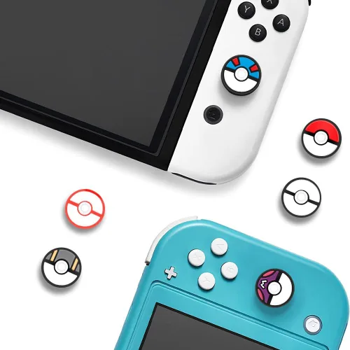 Vista 6 de Switch Joycon - Tapas de agarre para pulgar, funda de silicona suave compatible con Nintendo SwitchOLEDSwitch Lite, cubiertas de botón de agarre
