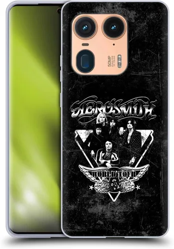 Vista 36 de Head Case Designs Officially Licensed Aerosmith 1987 Permanent Vacation Black and White Gel Case [Military Grade Protection] Compatible with Moto E7