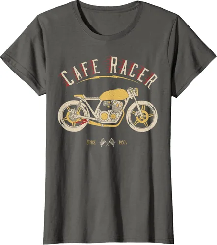 Vista 8 de Camiseta Cafe Racer - Old School - Camiseta de motocicleta vintage Negro