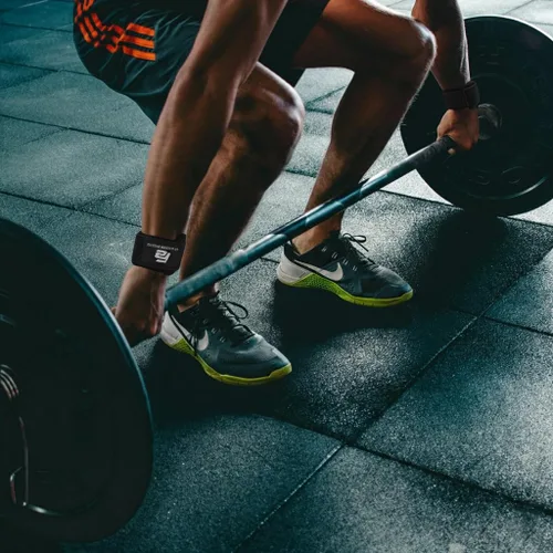 Vista 7 de Fit Active Sports Puños suaves de peso muerto para levantamiento de pesas, levantamiento de potencia, peso muerto, filas y dominadas, muñequeras