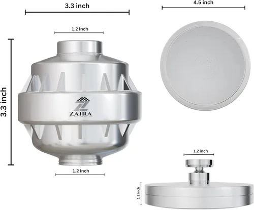 Vista 7 de Zaira - Filtro de cabezal de ducha de 20 etapas, filtro de agua de alto rendimiento para agua dura, mejora el cabello y la piel, fácil de instalar