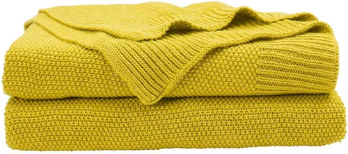 Vista 11 de PiccoCasa Manta de punto 100 % algodón, mantas decorativas ligeras y sólidas, manta de punto suave para sofá, verde mar oscuro, 50 x 60 pulgadas