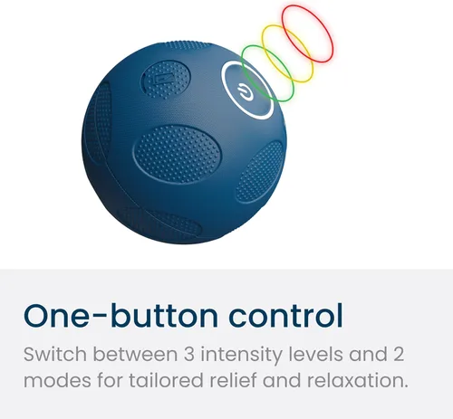 Vista 2 de MyoSphere - Pelota de masaje con vibración para estimulación de tejido profundo, alivio de tensión muscular y reducción del estrés, tu terapeuta