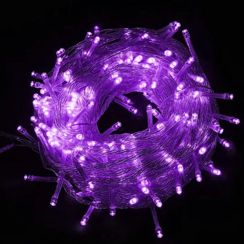 Vista 17 de Tira de luces de hadas de Navidad con cable negro de 33 pies, 100 luces LED para enchufar Extendable Black Lights with 8 Modes for Xmas Tree