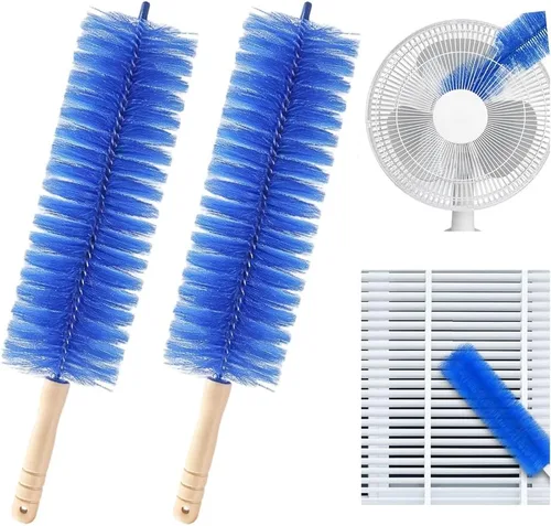 Vista 8 de Cepillo limpiador de ventilador,Cepillo de polvo flexible,Azul+Gris