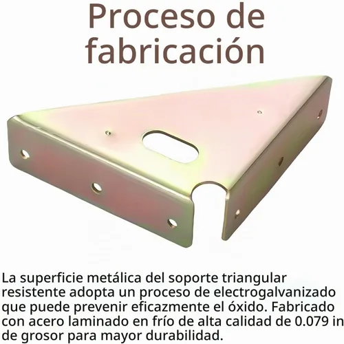Vista 8 de 4 piezas de juntas de refuerzo resistentes, código de esquina trapecio, soportes de esquina de soporte, sujetadores de juntas de soporte de estante