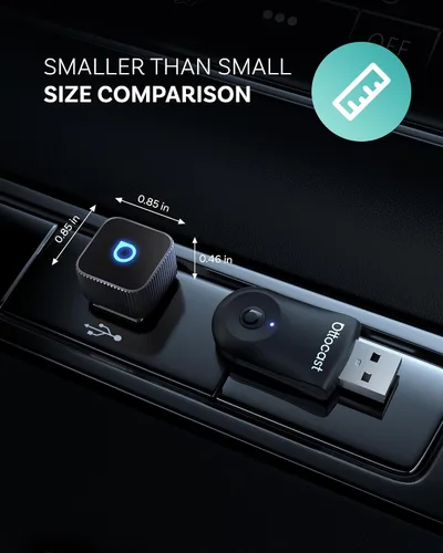 Vista 3 de Ottocast Mini Cube 3.0 Adaptador Inalámbrico CarPlay y Android Auto 2026 – Enchufe y Reproduce, Rápida Reconexión Automática (Negro)