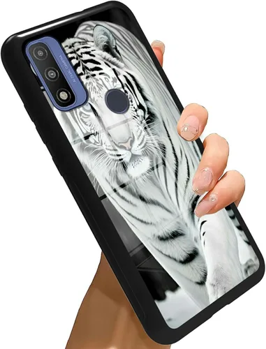 Vista 211 de Funda para Motorola Moto G Stylus 5G 2021 de vidrio templado, funda negra con diseño de mujer negra africana para mujeres y hombres, antiarañazos, a