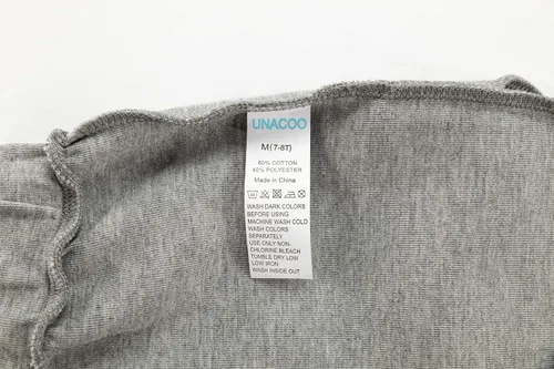 Vista 7 de UNACOO Pantalones deportivos unisex suaves y saludables para niños y niñas edad 3-12 años gris XL 11-12 años