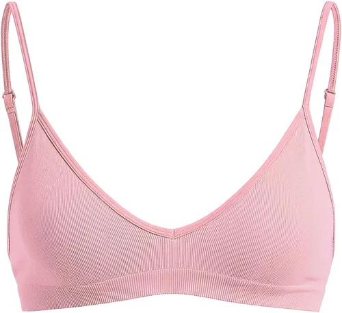 Vista 21 de SweatyRocks Bralette Triangular para Mujer con Escote Pronunciado Sujetador con Cuello en V Sin Cables Sin Relleno Suave Cómodo para Uso Diario
