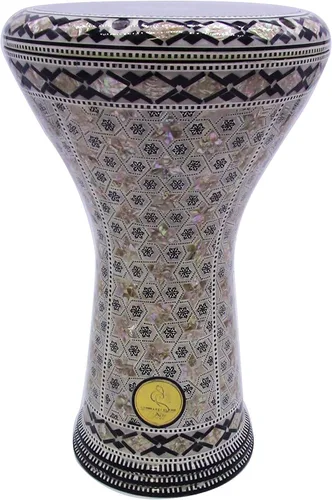 Vista 18 de ¡Nuevo! Gawharet El Fan Clásico 17" Darbuka de Madre de Perla Percusión de Tambor (Rey Árabe)