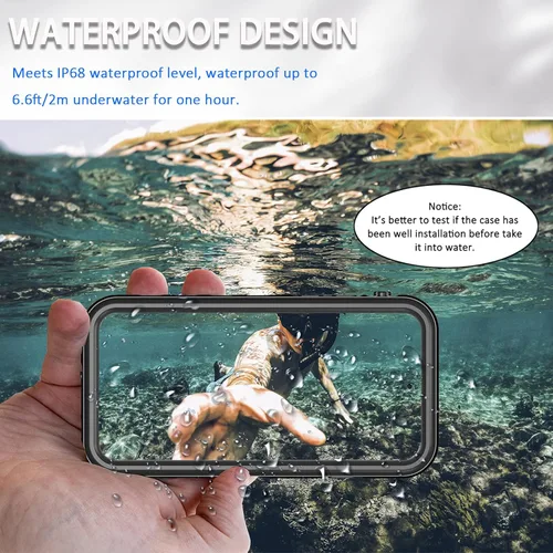 Vista 2 de Miimall Funda impermeable compatible con Samsung Galaxy S23, S23 [lente y protector de pantalla integrados] [impermeable] de cuerpo completo