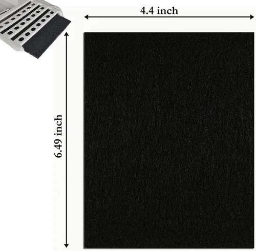 Vista 2 de Paquete de 8 filtros de carbón para caja de arena para gatos Van Ness, filtros de olor de carbono de repuesto de 4.4 x 6.5 pulgadas para filtro