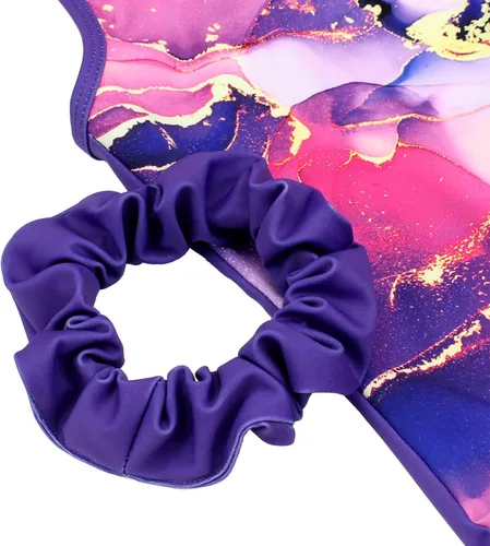 Vista 5 de MODAFANS Leotardos de gimnasia para niñas brillantes para bailar ballet, pantalones cortos con espalda cruzada