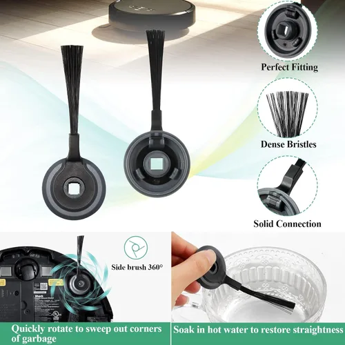 Vista 3 de Piezas de repuesto para aspiradora Shark ION Robot AV751 AV752 AV753 RV700_N RV720_N RV850 RV851WV de Techecook - 6 cepillos laterales, 3 filtros