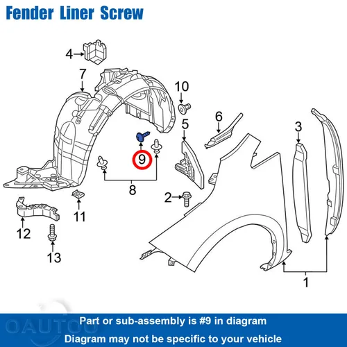 Vista 4 de 20pcs M4.8-0.063x0.591 in Cubierta de parachoques Fender Liner & Rocker Panel Moldeo Tornillo de Tapping para Nissan & Infiniti 01451-00841