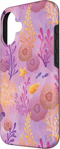 Vista 2 de Funda para iPhone 16 Disney The Little Mermaid Ariel Under the Sea Ambiance