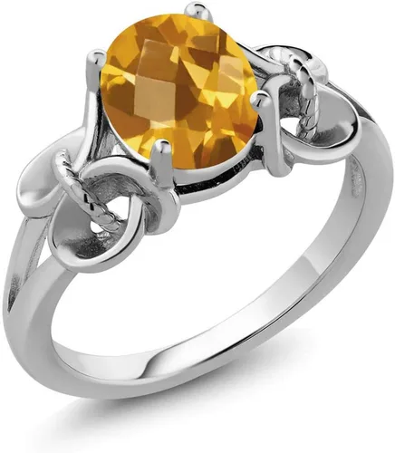 Vista 94 de Gem Stone King Anillo de compromiso ovalado con piedra natal para mujer, plata de ley 925, ovalado de 0.354 x 0.276 in, anillo de compromiso