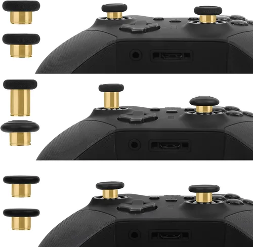 Vista 2 de KUAILEYA Metal Thumbsticks for Xbox One Elite Controller Series 2 Accessories, 13 in 1 OEM Replacement Magnetic Buttons kit Includes 6 Swap Magnetic