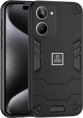 Vista 308 de Funda compatible con Redmi A1, compatible con Redmi A2 2 en 1 [PC dura + TPU], funda de teléfono negra