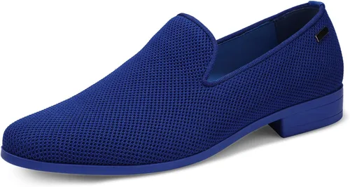 Vista 8 de UUBARIS Mocasines de vestir para hombre de esmoquin, zapatos sin cordones
