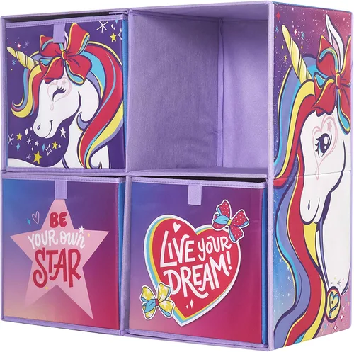 Vista 8 de Baby Shark - Cubby plegable de almacenamiento suave con 3 cubos plegables