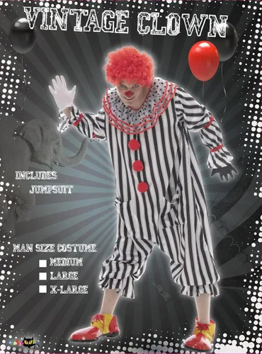 Vista 2 de FantastCostumes Disfraz de payaso para hombre Halloween carnaval fiesta terror cosplay