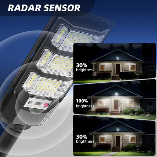 Vista 3 de FOWSEEK Farolas solares para exteriores, paquete de 2 unidades, 6500 K, luces solares para exteriores, impermeables, con sensor de movimiento
