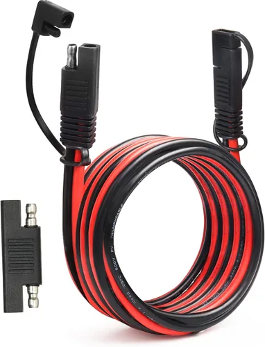 Vista 13 de MOOKEERF Cable de extensión SAE – 10 AWG, 3 pies, 2 cables de desconexión rápida, cable de extensión de cargador de batería, resistente, adaptador